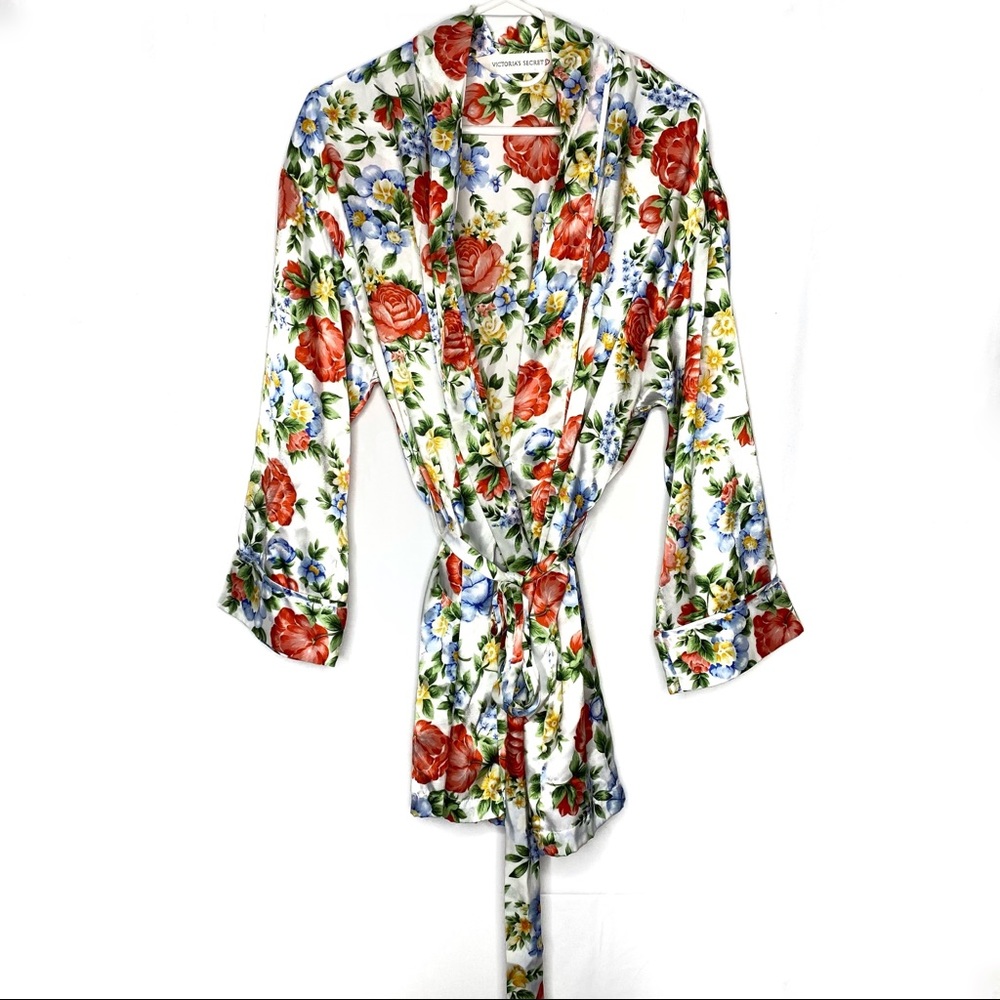 Vintage Victoria Secret Floral Short Robe One Size